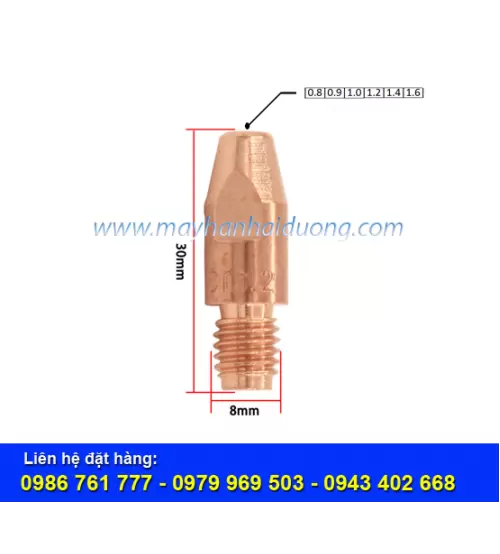 Bép hàn MIG M8x30