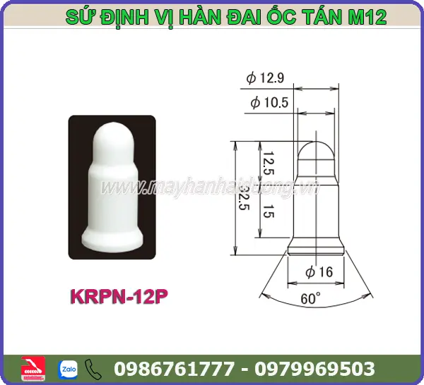 SỨ ĐỊNH VỊ HÀN ĐAI ỐC TÁN M12
