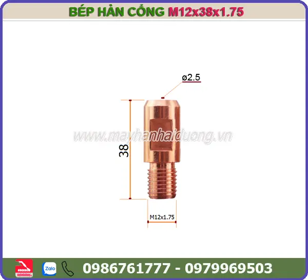 BÉP HÀN CỔNG M12x38x2.5