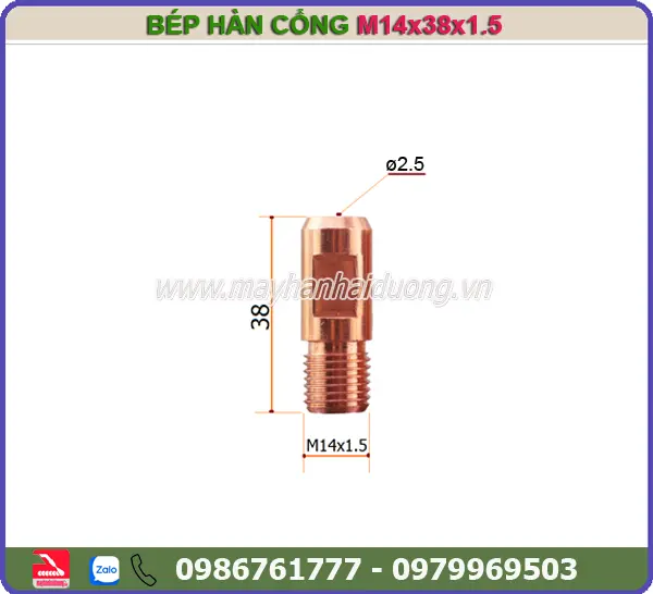 BÉP HÀN CỔNG M14x38x2.5