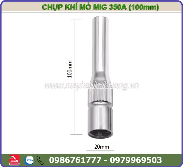 Chụp khí dài 350A - 100MM