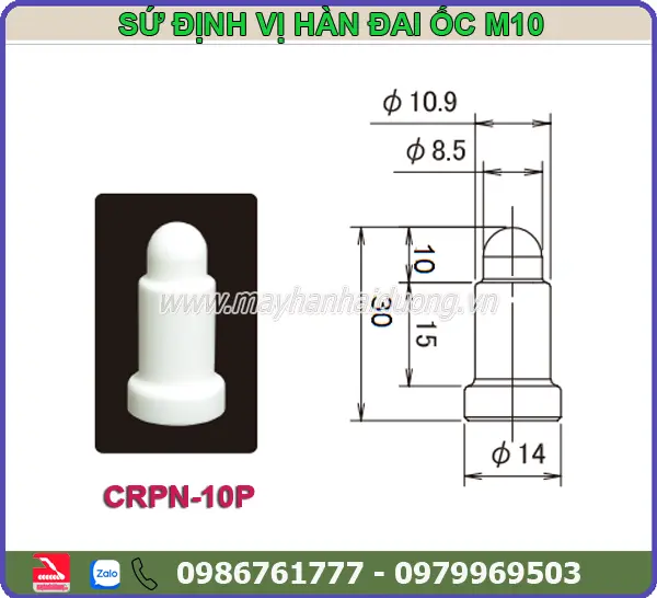 SỨ ĐỊNH VỊ HÀN ĐAI ỐC TÁN M10