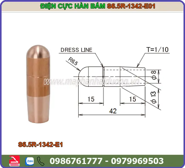 ĐIỆN CỰC HÀN BẤM 13x42 (TRÒN)