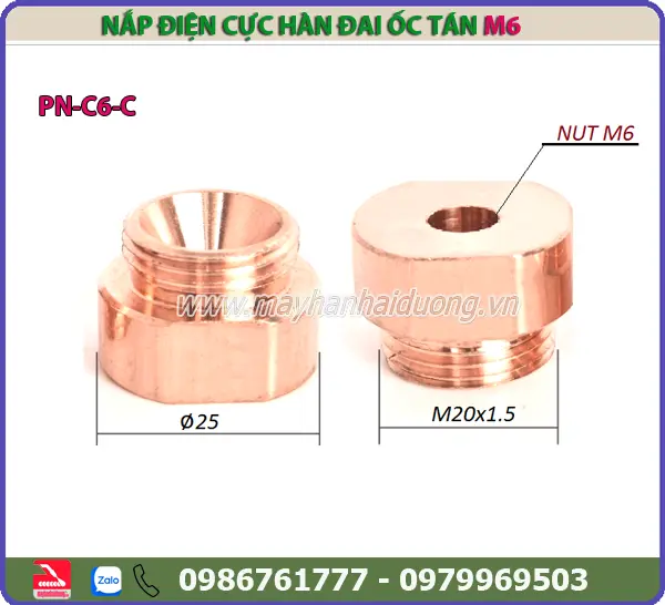 NẮP ĐIỆN CỰC HÀN ĐAI ỐC M6