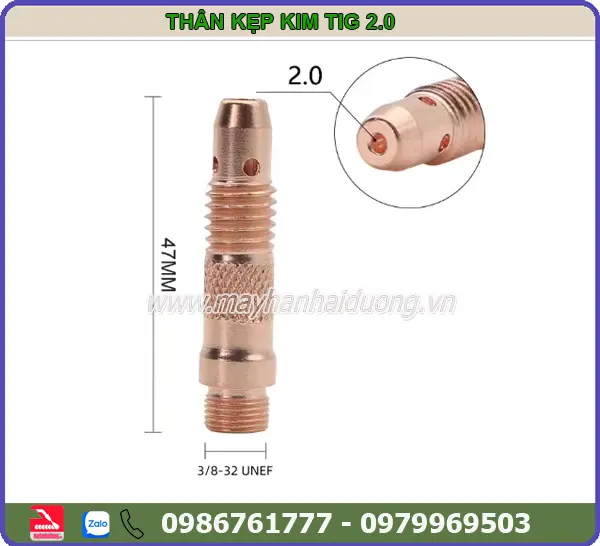 THÂN KẸP KIM TIG 2.0MM