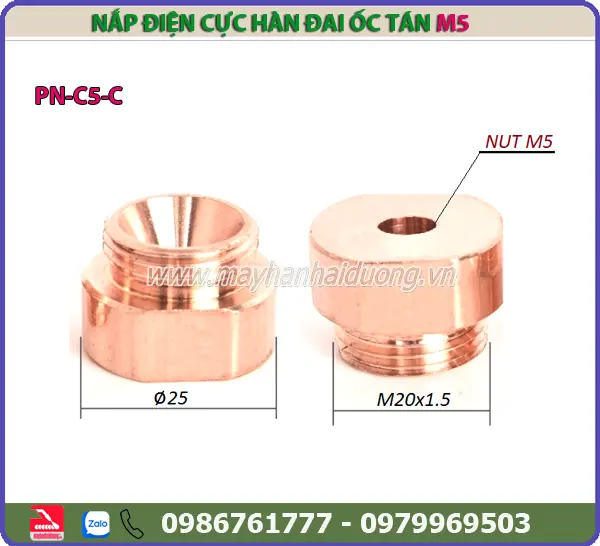 NẮP ĐIỆN CỰC HÀN ĐAI ỐC M5