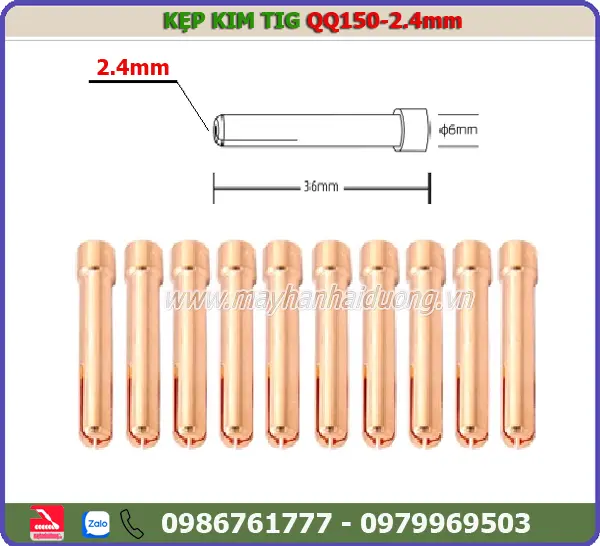 KẸP KIM TIG 2.4x36mm (10 cái)