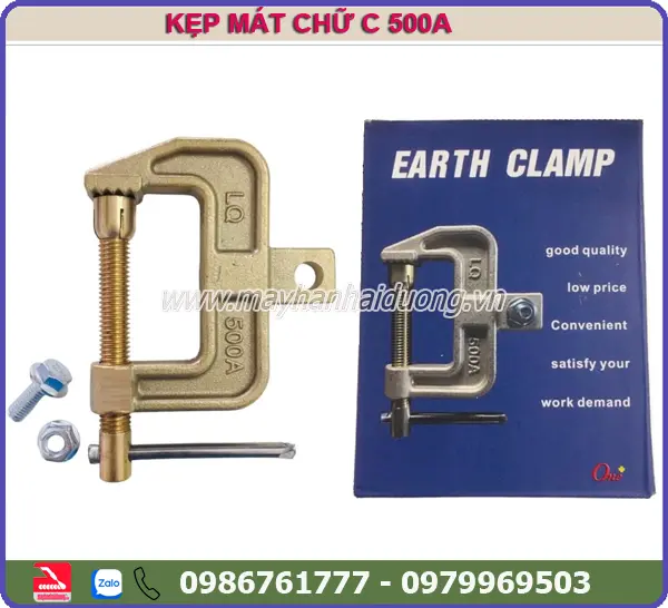 Kẹp mát chữ C 500A - Đồng