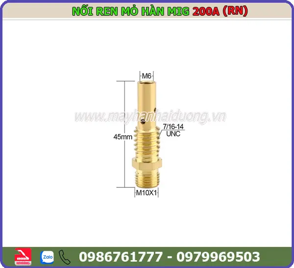 NỐI BÉP MỎ HÀN MIG 200A (RT-BRASS)