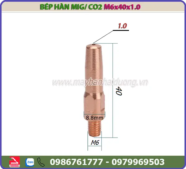 BÉP HÀN MIG M6x40x1.0