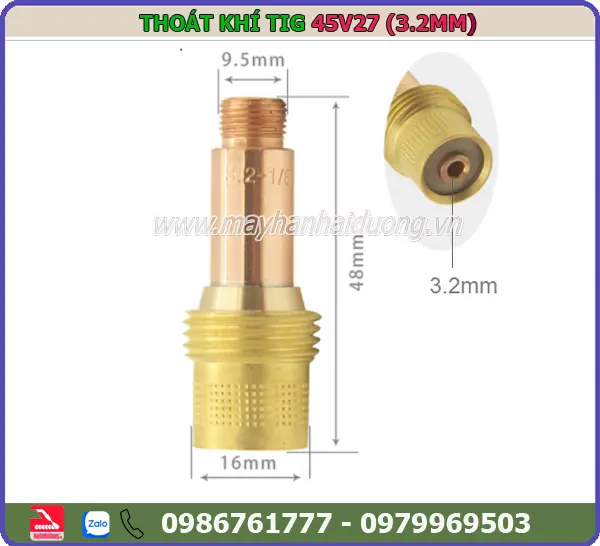 THOÁT KHÍ CÓ LỌC TIG 45V27-(3.2MM)