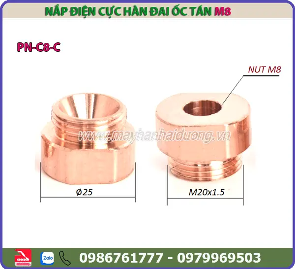 NẮP ĐIỆN CỰC HÀN ĐAI ỐC M8