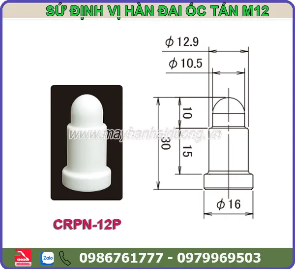 SỨ ĐỊNH VỊ HÀN ĐAI ỐC TÁN M12