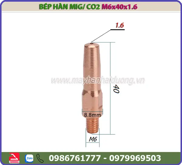 BÉP HÀN MIG M6x40x1.6