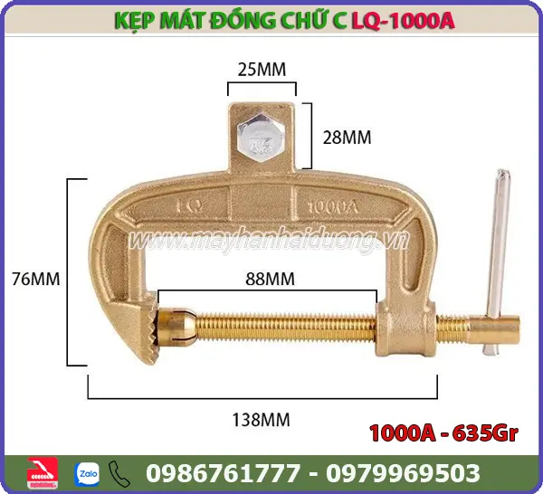 KÌM KẸP MÁT ĐỒNG C 1000A